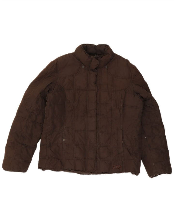Gap Womens Padded Jacket UK 16 Large Brown