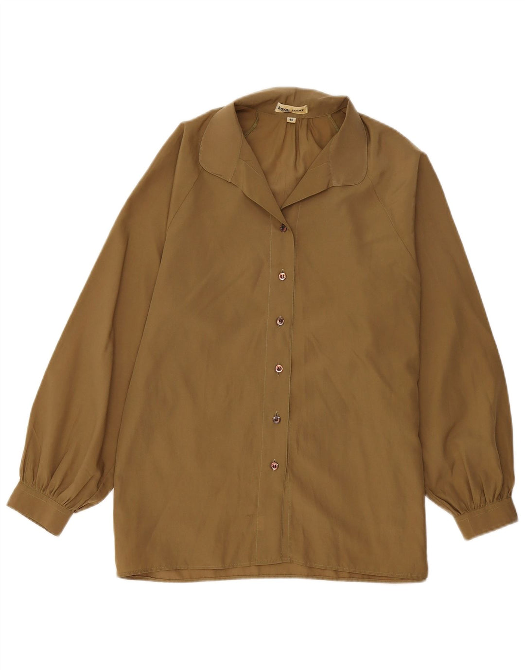 Vintage Womens Shirt Blouse IT 48 XL Khaki