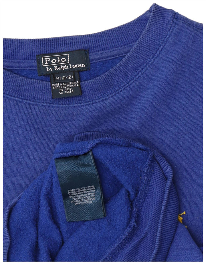 Polo Ralph Lauren Boys Sweatshirt Jumper 10-11 Years Medium  Blue Cotton
