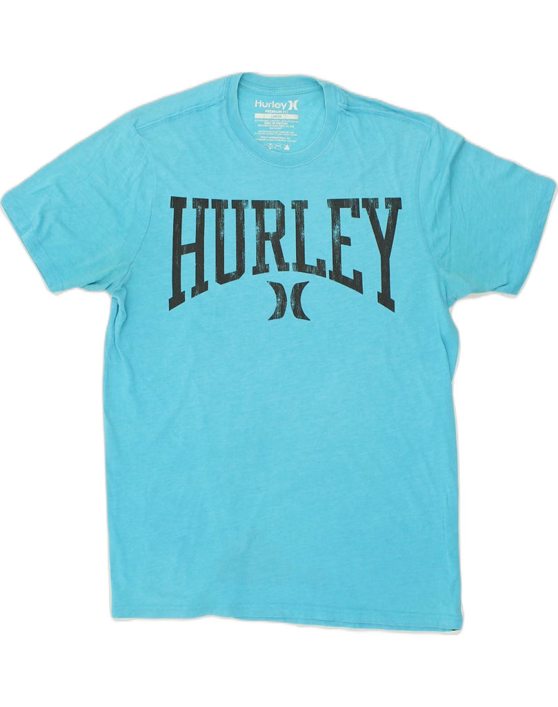 HURLEY Mens Premium Fit Premium Fit Graphic T-Shirt Top Large Blue Cotton | Vintage Hurley | Thrift | Second-Hand Hurley | Used Clothing | Messina Hembry 