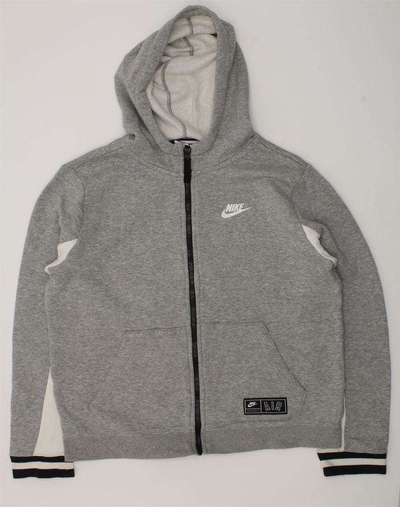 NIKE Boys Zip Hoodie Sweater 13-14 Years XL Grey Cotton | Vintage Nike | Thrift | Second-Hand Nike | Used Clothing | Messina Hembry 