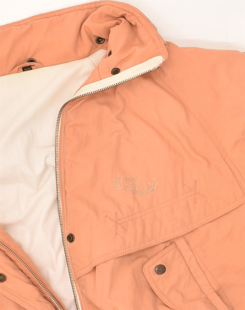 VINTAGE Womens Windbreaker Jacket EU 40 Medium Orange Polyester | Vintage Vintage | Thrift | Second-Hand Vintage | Used Clothing | Messina Hembry 