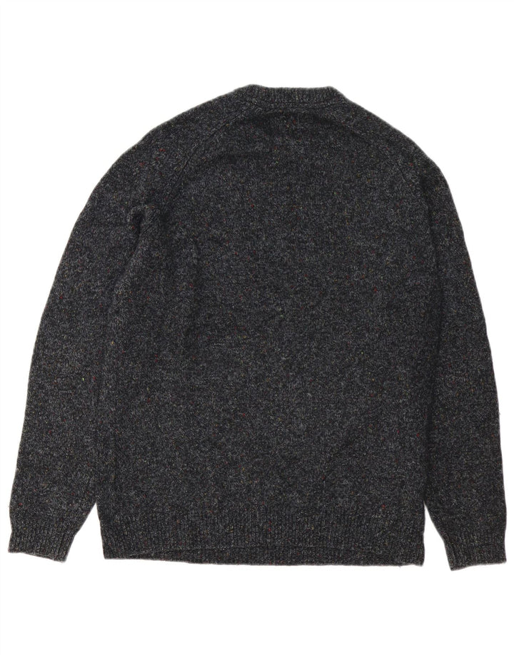 Superdry Mens Crew Neck Jumper Sweater Large Grey Flecked Wool