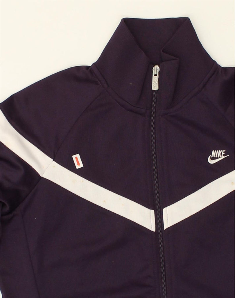 NIKE Womens Tracksuit Top Jacket UK 12 Medium Purple Polyester | Vintage Nike | Thrift | Second-Hand Nike | Used Clothing | Messina Hembry 