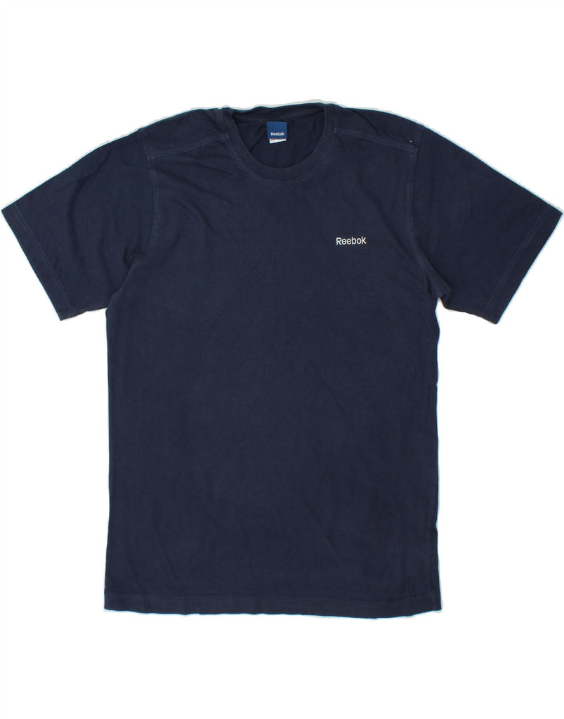 REEBOK Mens T-Shirt Top Small Navy Blue Cotton | Vintage Reebok | Thrift | Second-Hand Reebok | Used Clothing | Messina Hembry 
