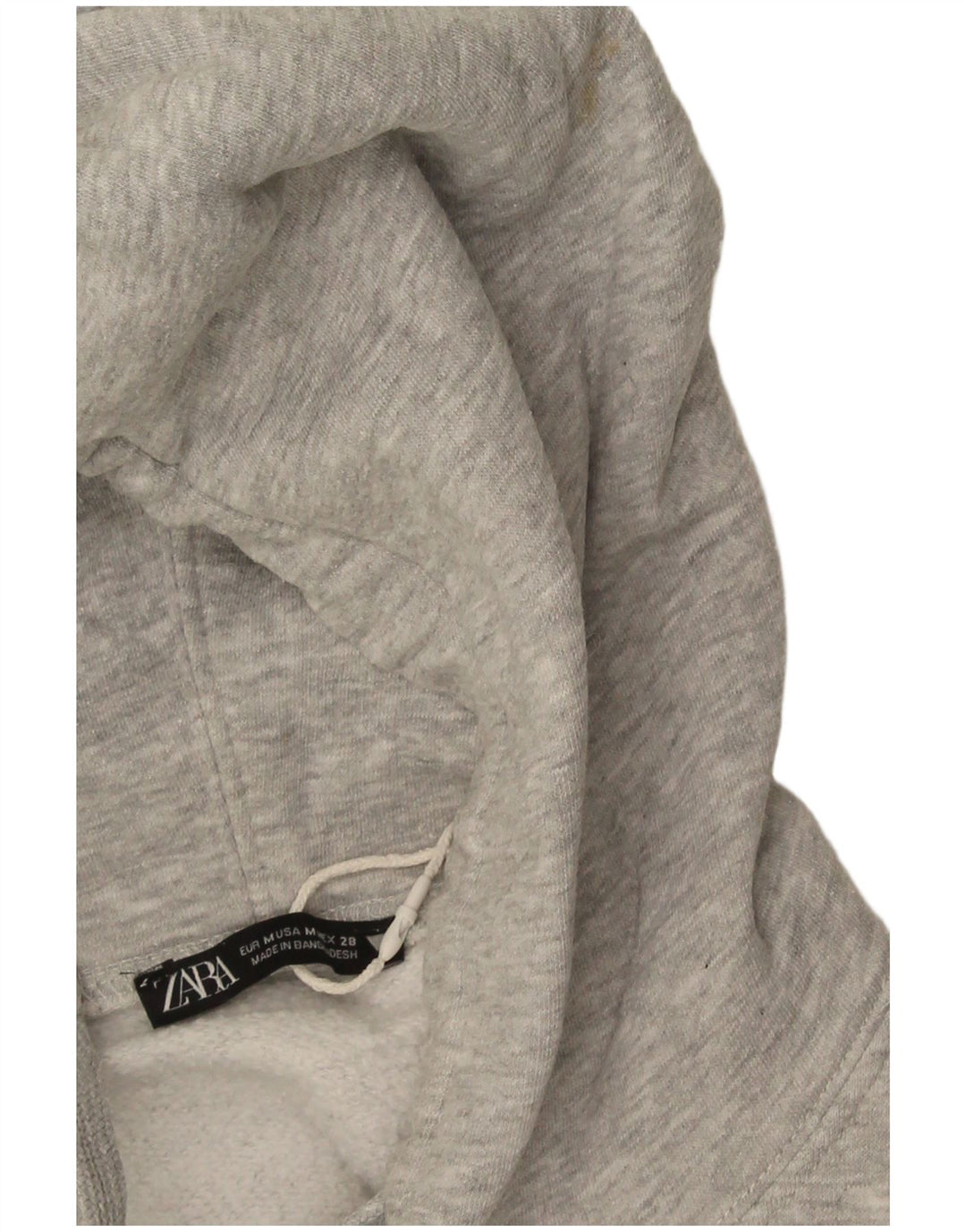 Zara Womens Oversized Hoodie Jumper UK 14 Medium Grey Flecked