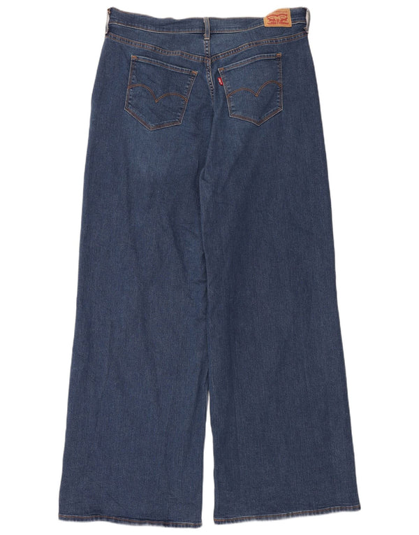 Levi's Womens 318 Shaping Wide Leg Jeans US 16 2XL W40 L34 Blue Cotton