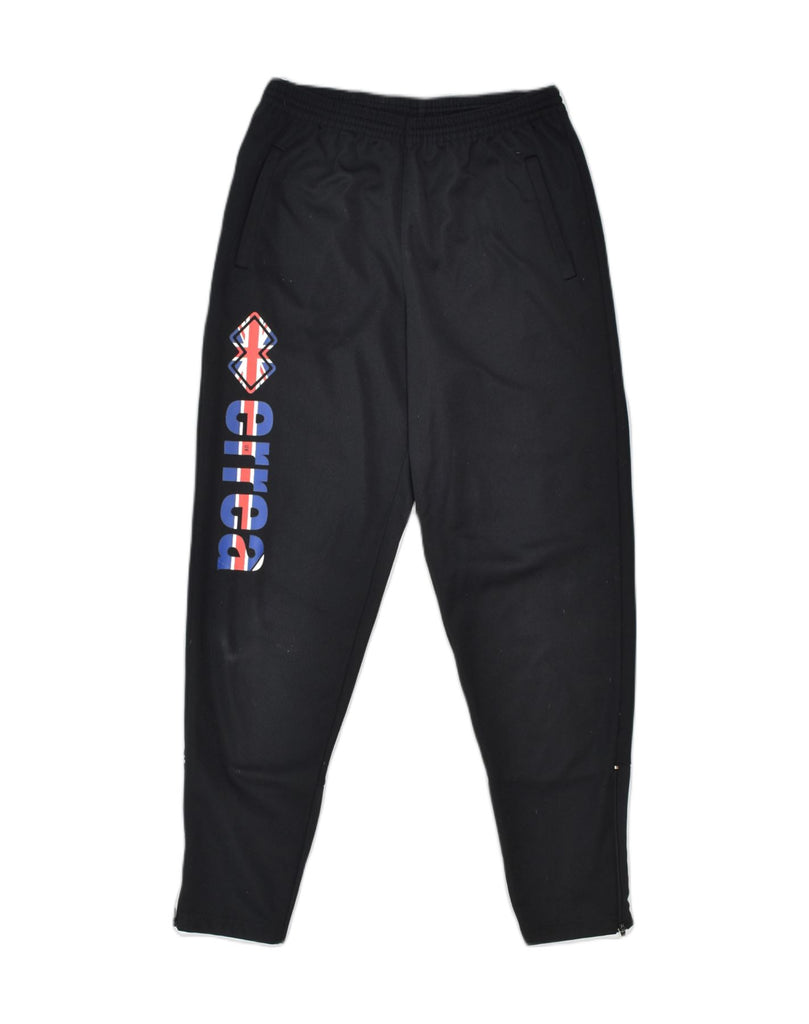 ERREA Mens Tracksuit Trousers Joggers XS Black Polyester | Vintage | Thrift | Second-Hand | Used Clothing | Messina Hembry 