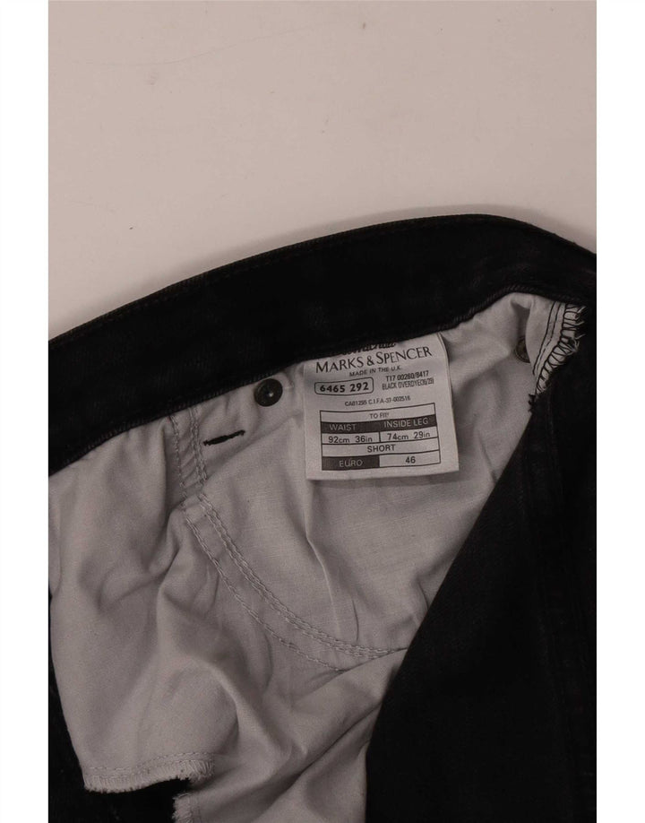 Marks & Spencer Mens Straight Jeans W36 L29 Black Cotton