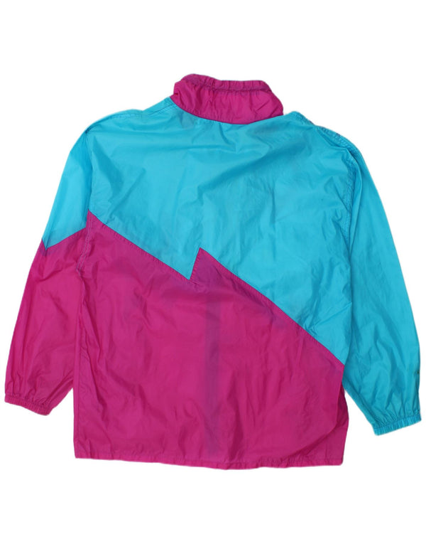 Vintage Mens Graphic Ski Jacket UK 46/48 2XL Blue Colourblock Polyamide