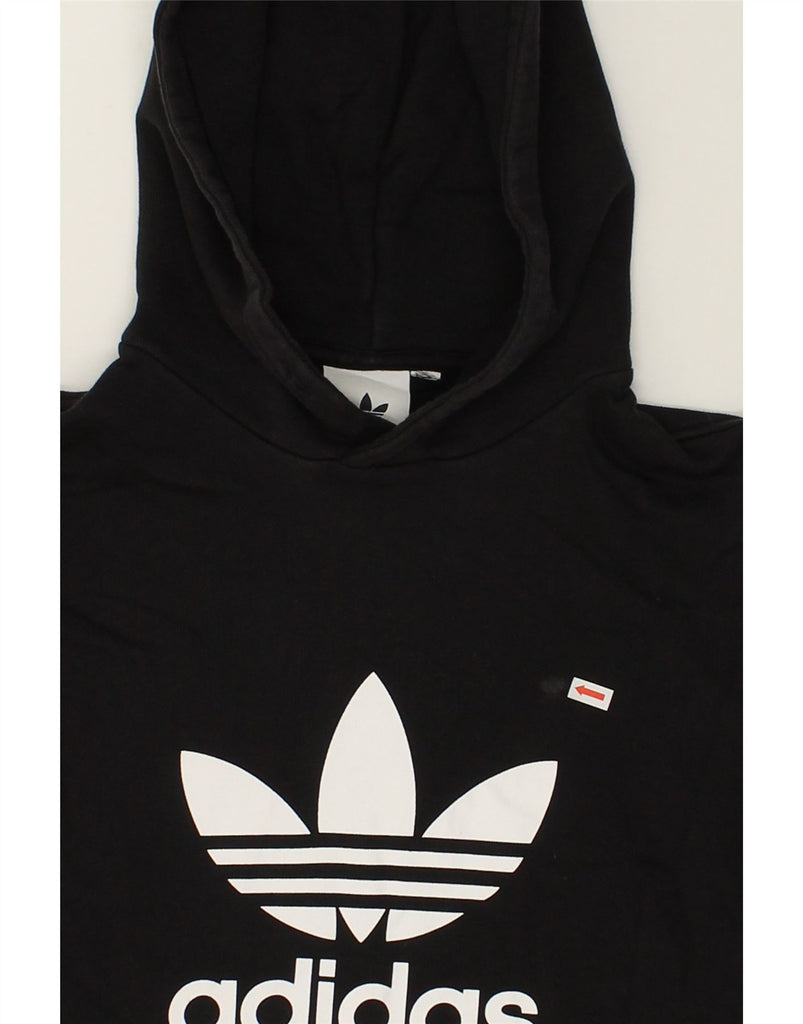 ADIDAS Mens Graphic Hoodie Jumper Medium Black Cotton | Vintage Adidas | Thrift | Second-Hand Adidas | Used Clothing | Messina Hembry 