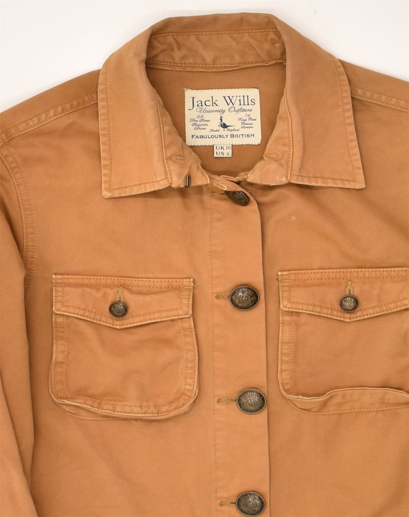 JACK WILLS Womens Utility Jacket UK 10 Small Brown Cotton | Vintage Jack Wills | Thrift | Second-Hand Jack Wills | Used Clothing | Messina Hembry 