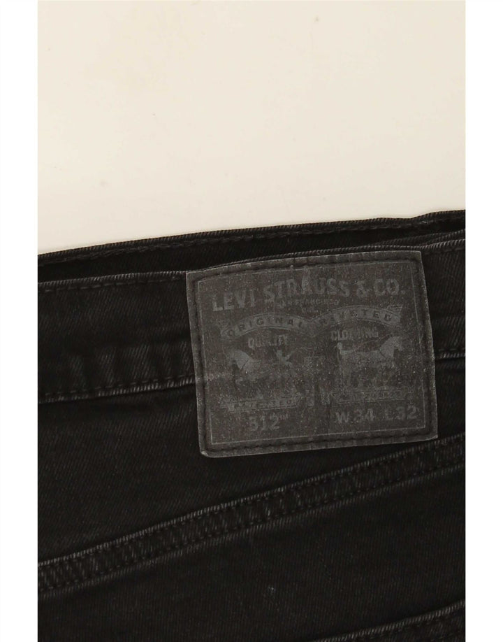 Levi's Mens 512 Slim Tapered Jeans W34 L32 Black