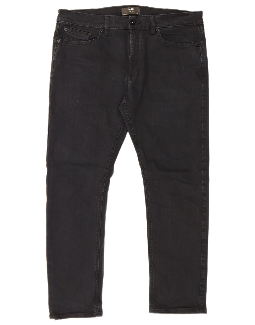 Marks & Spencer Mens Slim Jeans W36 L29 Black Cotton