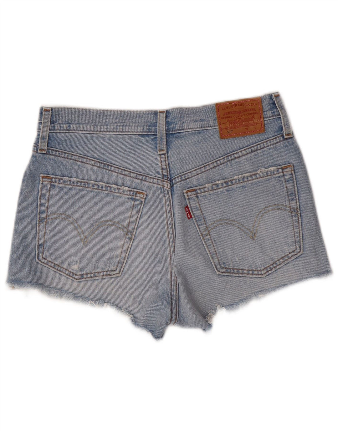 Levi's Womens 501 Denim Hot Pants W25 Small Blue Cotton