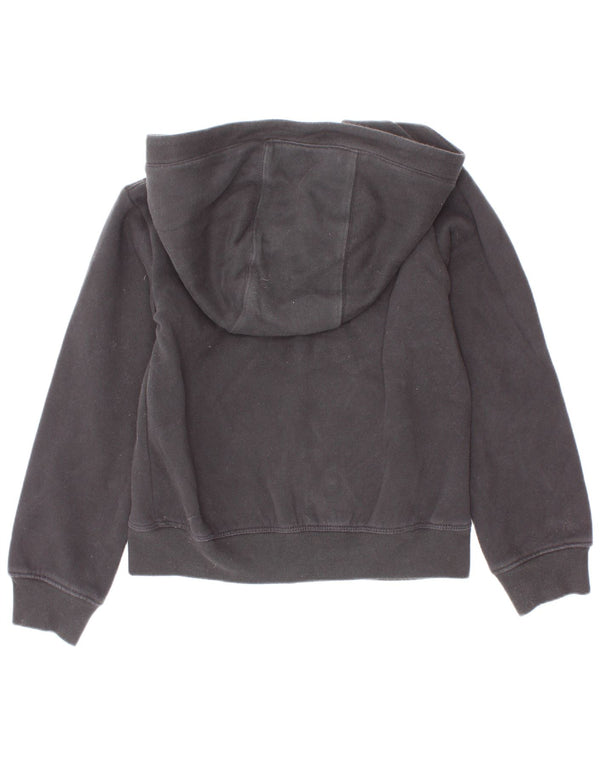Nike Boys Zip Hoodie Sweater 6-7 Years Large Black Cotton
