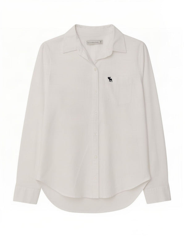 Abercrombie & Fitch Womens Shirt UK 14 Medium White Cotton