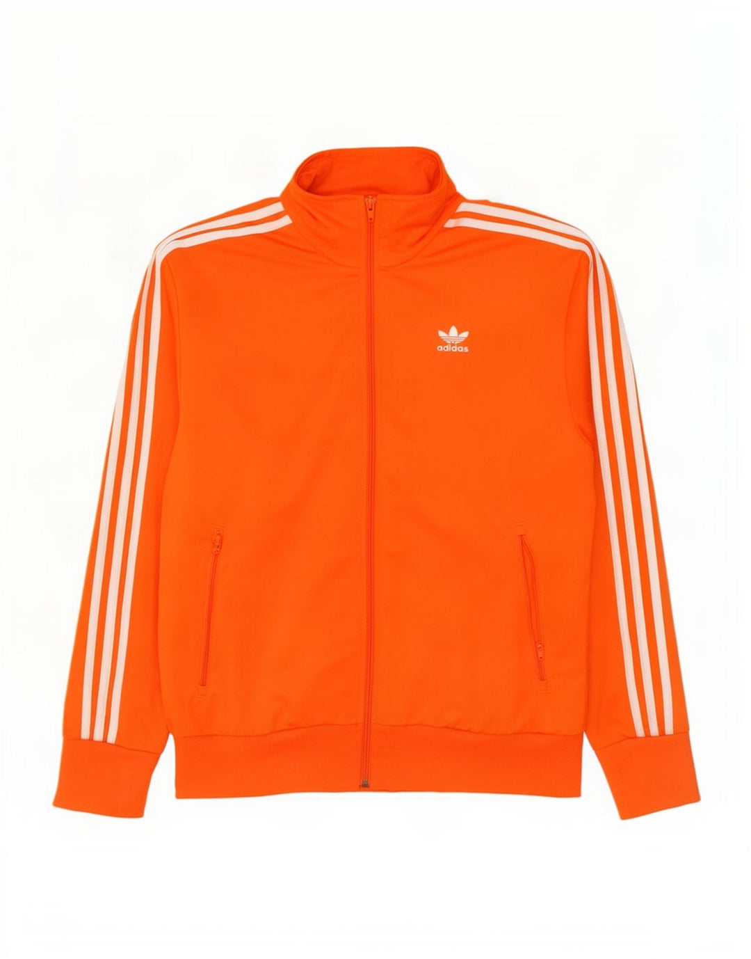 Adidas Mens Tracksuit Top Jacket Medium Orange Polyester