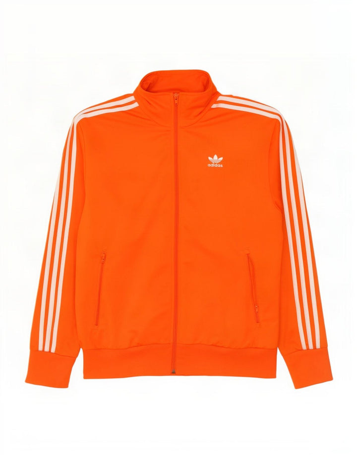 Adidas Mens Tracksuit Top Jacket Medium Orange Polyester
