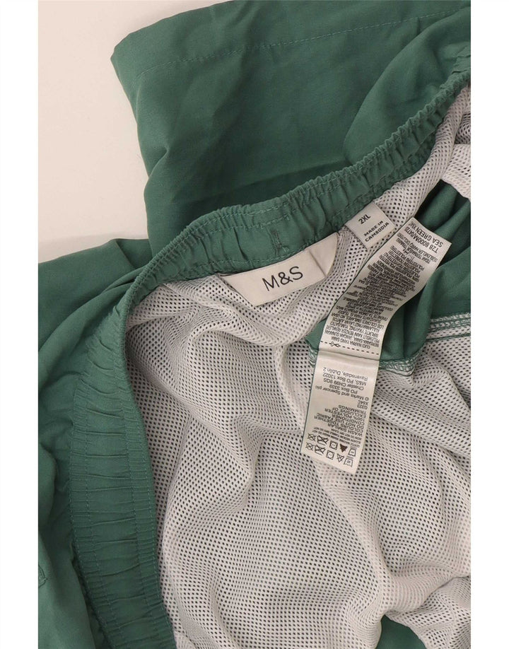 Marks & Spencer Mens Swimming Shorts 2XL Green Polyester