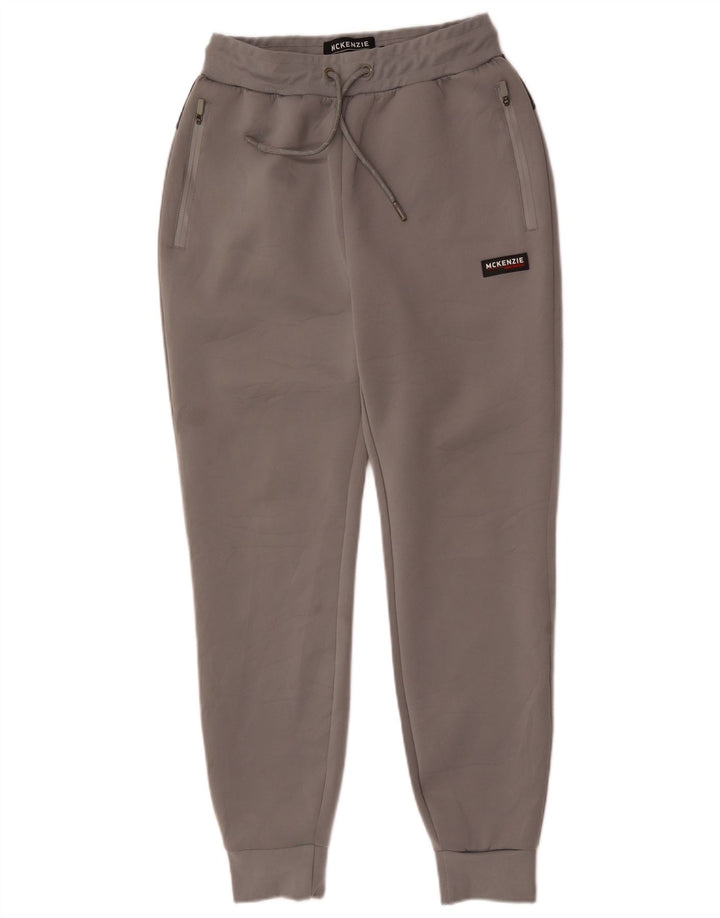 MCKENZIE Mens Tracksuit Trousers Joggers Medium  Grey Colourblock Elastane