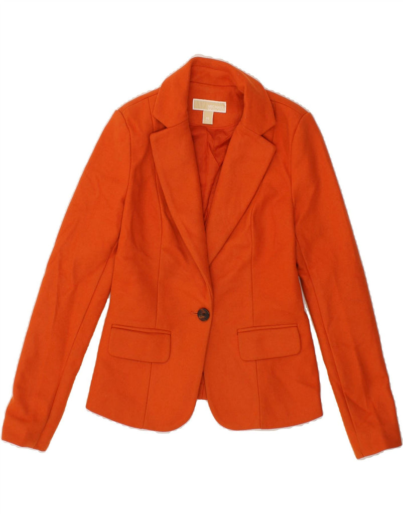 MICHAEL KORS Womens 1 Button Blazer Jacket US 00 2XS Orange Wool Vintage Michael Kors and Second-Hand Michael Kors from Messina Hembry 