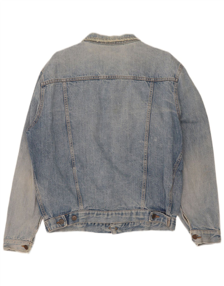 Vintage Mens Denim Jacket UK 38 Medium Blue