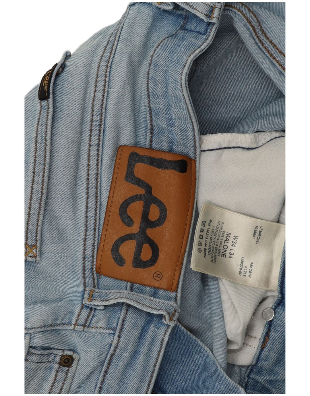 LEE Mens Malone Skinny Jeans W34 L34 Blue Cotton