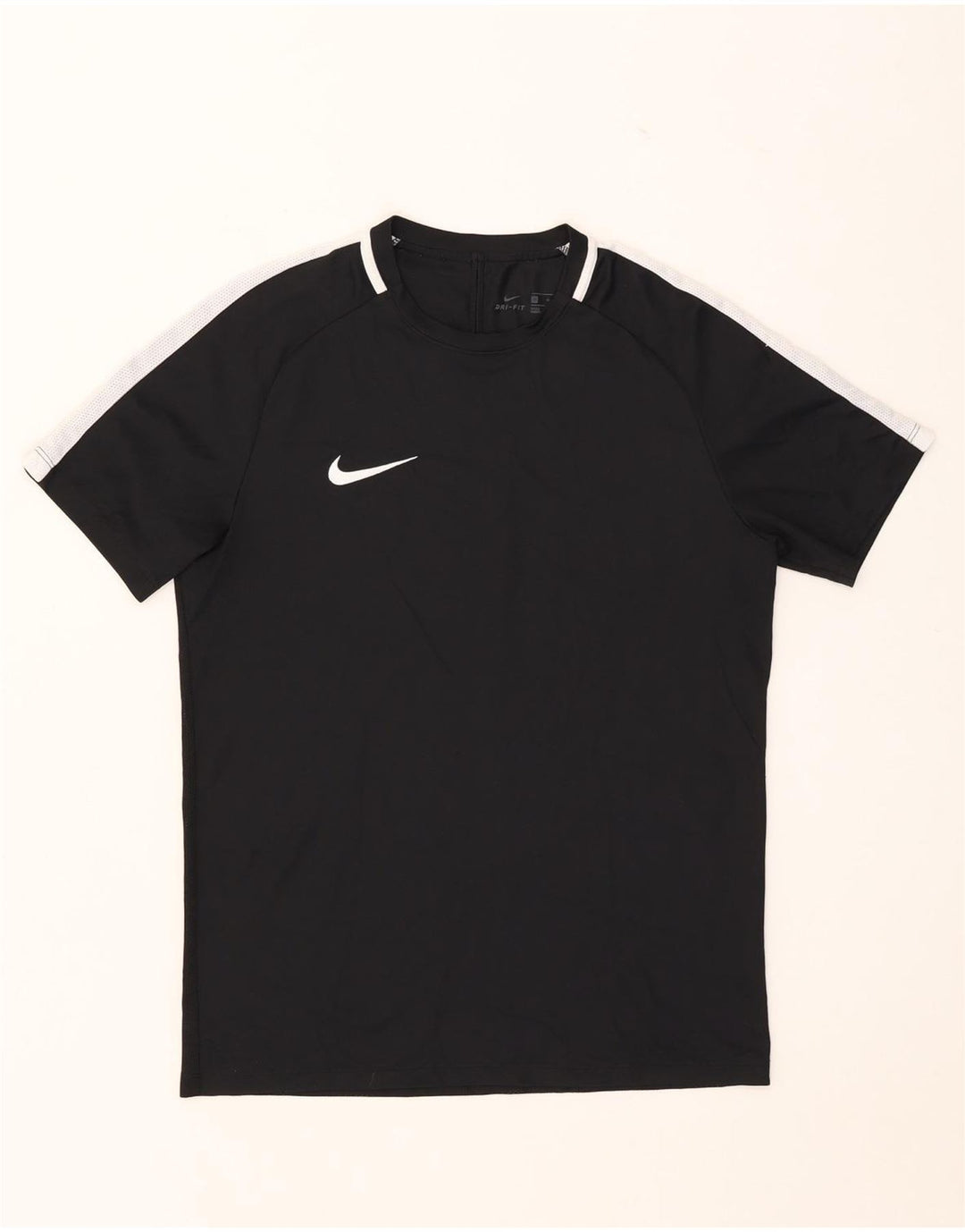 Nike Mens Dri Fit T-Shirt Top Medium Black Colourblock Polyester