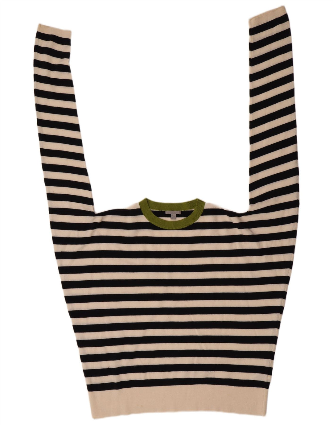 Cos Womens Oversized Crew Neck Jumper Sweater UK 10 Small Black Striped