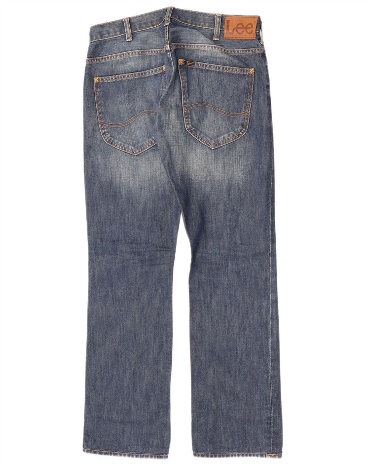 Lee Mens Knox Straight Jeans W30 L32 Blue Cotton