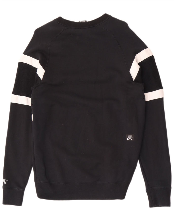 Nike Mens Sweatshirt Jumper Medium Black Colourblock Cotton