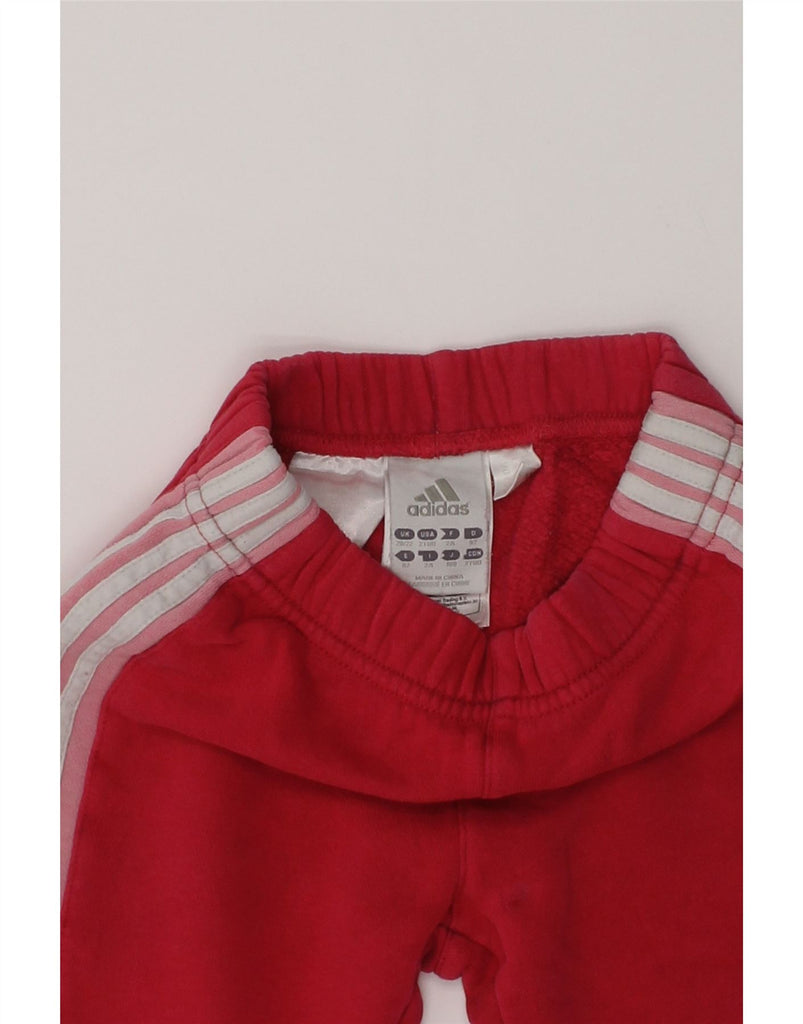 ADIDAS Baby Boys Joggers Tracksuit Trousers 18-24 Months Red Cotton | Vintage Adidas | Thrift | Second-Hand Adidas | Used Clothing | Messina Hembry 