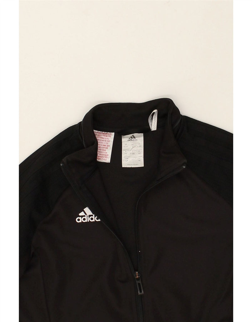 ADIDAS Boys Climalite Tracksuit Top Jacket 9-10 Years Black Colourblock | Vintage Adidas | Thrift | Second-Hand Adidas | Used Clothing | Messina Hembry 