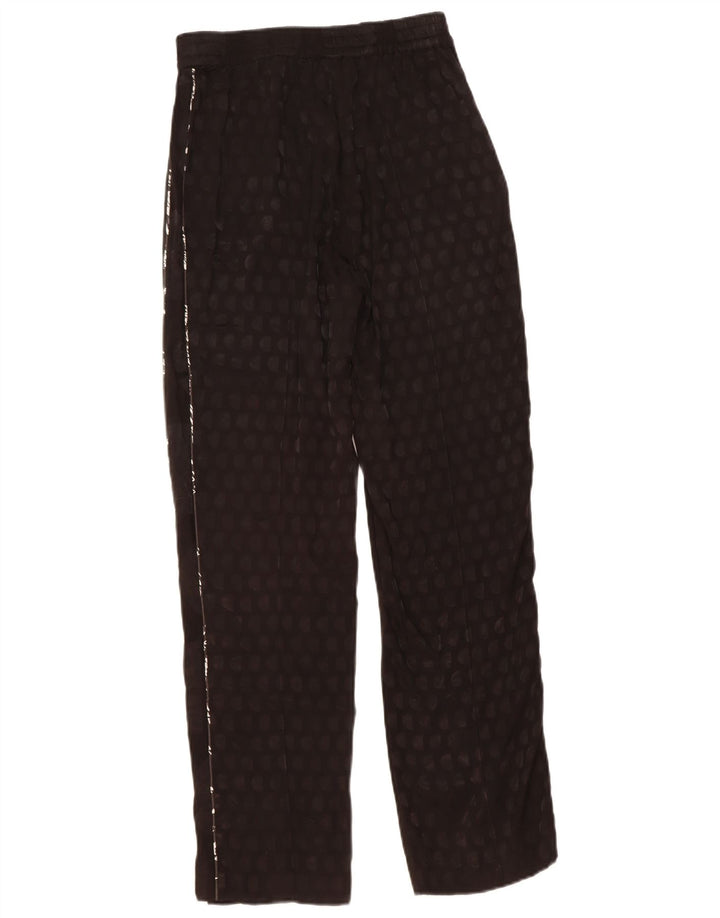 DESIGUAL Womens Straight Casual Trousers Medium W32 L30 Black Geometric