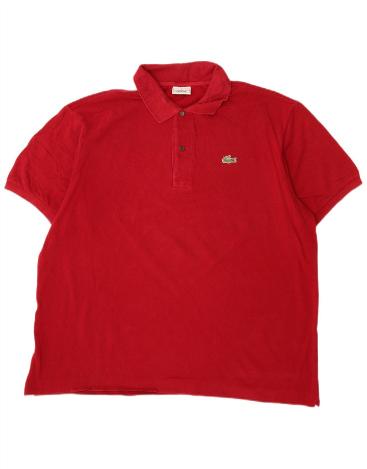 Lacoste Mens Polo Shirt Size 6 XL Red Cotton