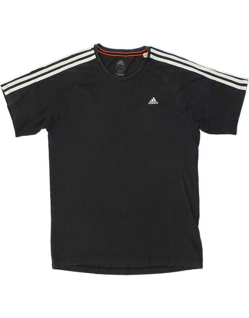 ADIDAS Mens T-Shirt Top Medium Black Cotton | Vintage Adidas | Thrift | Second-Hand Adidas | Used Clothing | Messina Hembry 