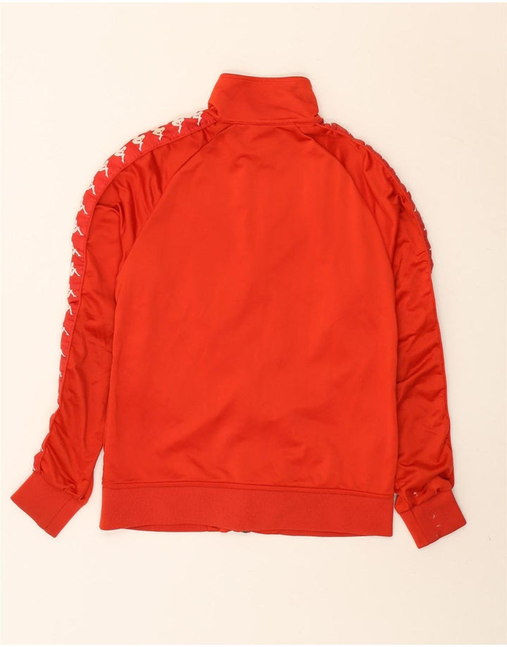 Kappa Womens Graphic Tracksuit Top Jacket UK 10 Small Red Polyester