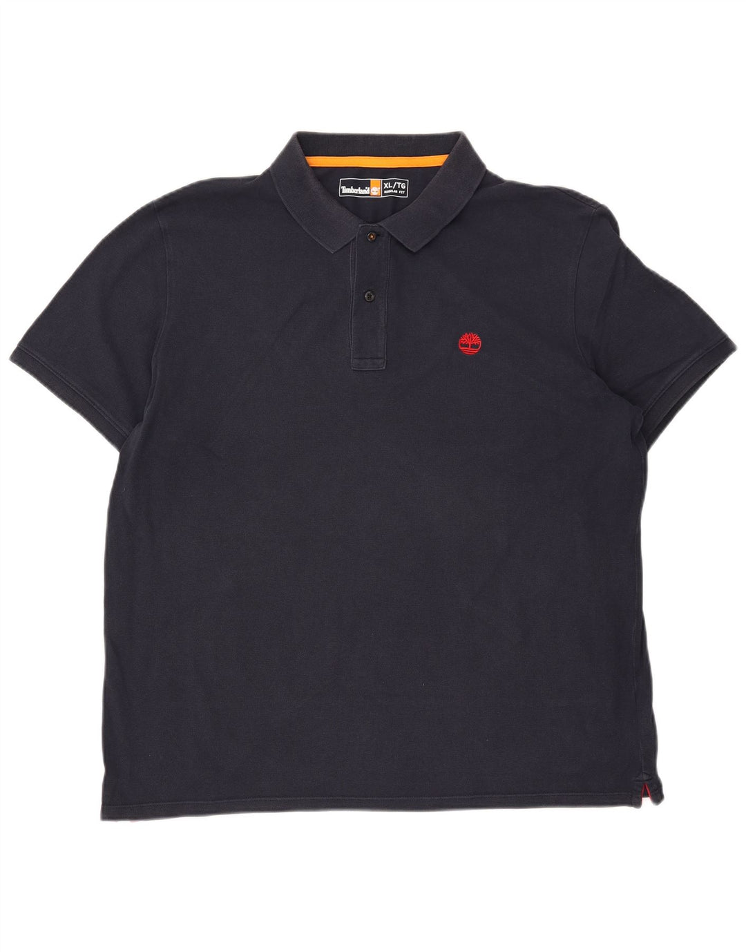 Timberland Mens Regular Fit Polo Shirt XL Navy Blue Cotton
