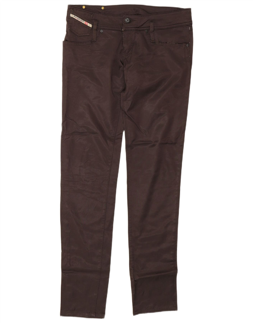 Diesel Womens Slim Casual Trousers W31 L34 Brown Cotton