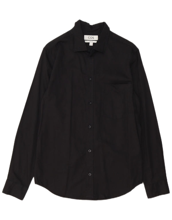 COS Mens Regular Fit Shirt Small Black Lyocell