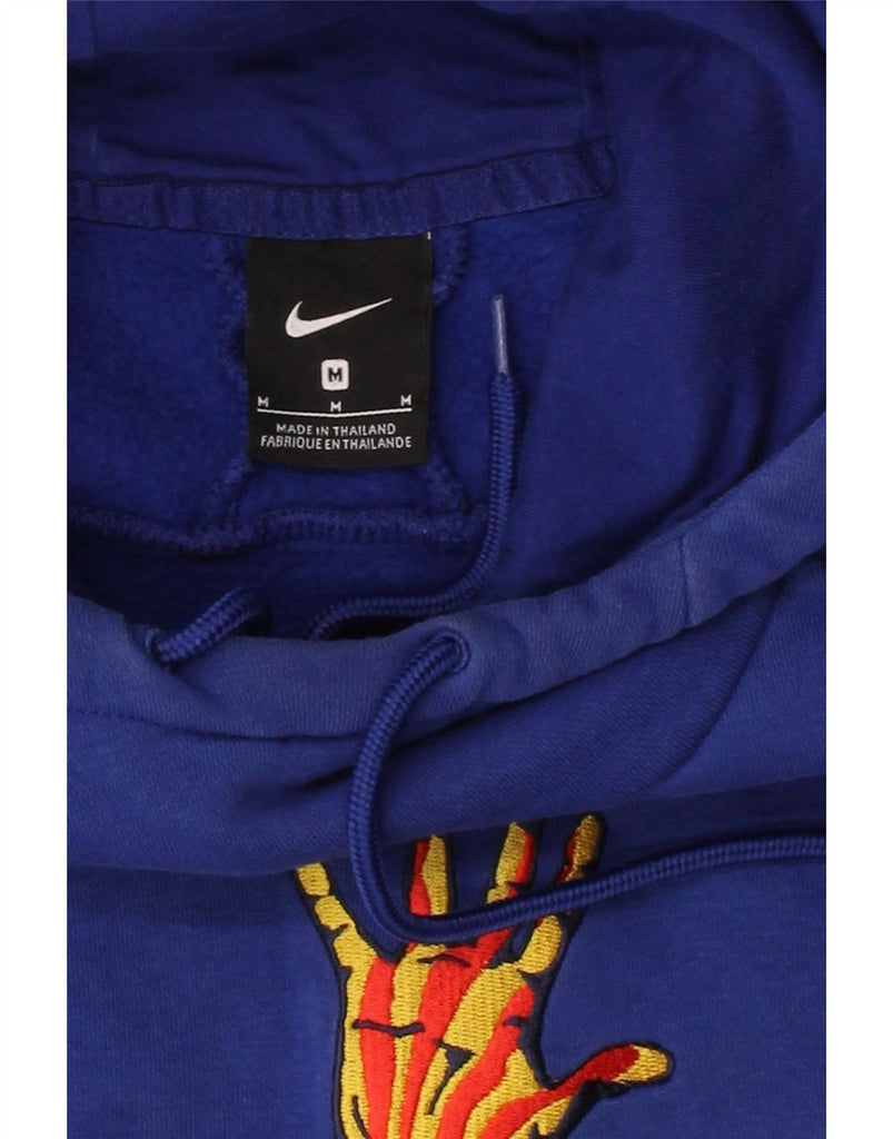 NIKE Mens Graphic Hoodie Jumper Medium Navy Blue Cotton Vintage Nike and Second-Hand Nike from Messina Hembry 