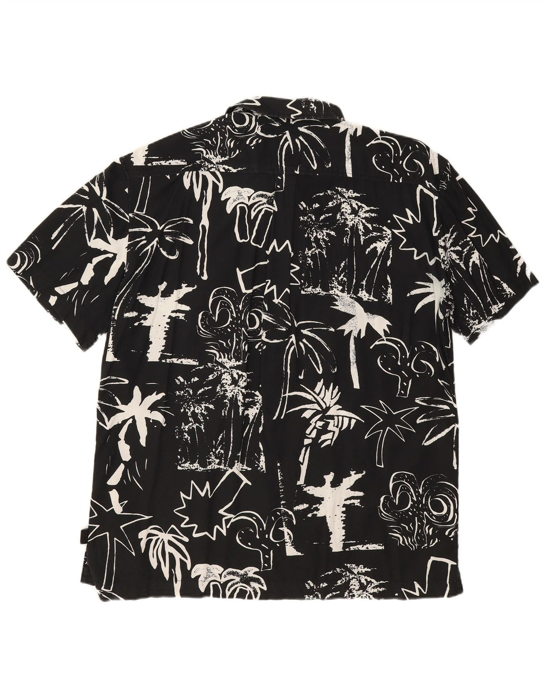 Quiksilver Mens Short Sleeve Regular Fit Shirt Medium Black Floral Hawaiian