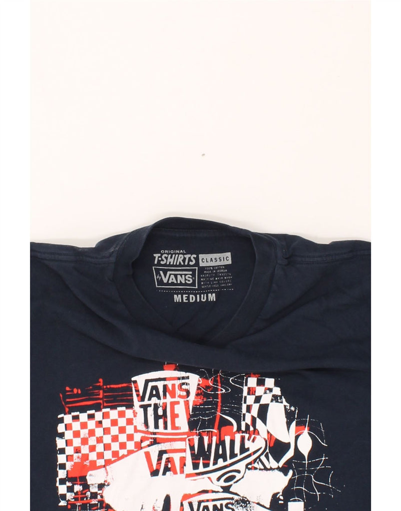 VANS Mens Classic Graphic T-Shirt Top Medium Navy Blue Cotton Vintage Vans and Second-Hand Vans from Messina Hembry 