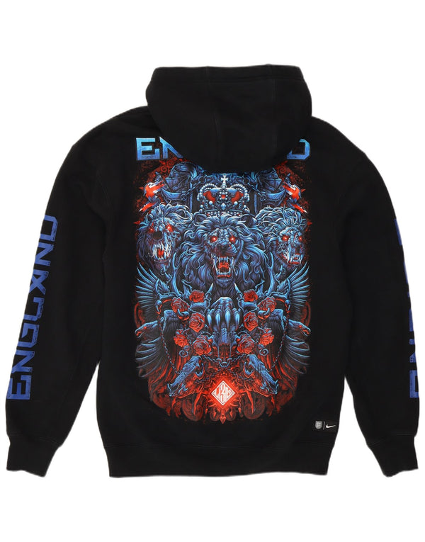 Nike Mens England Graphic Loose Fit Hoodie Jumper Small Black Cotton