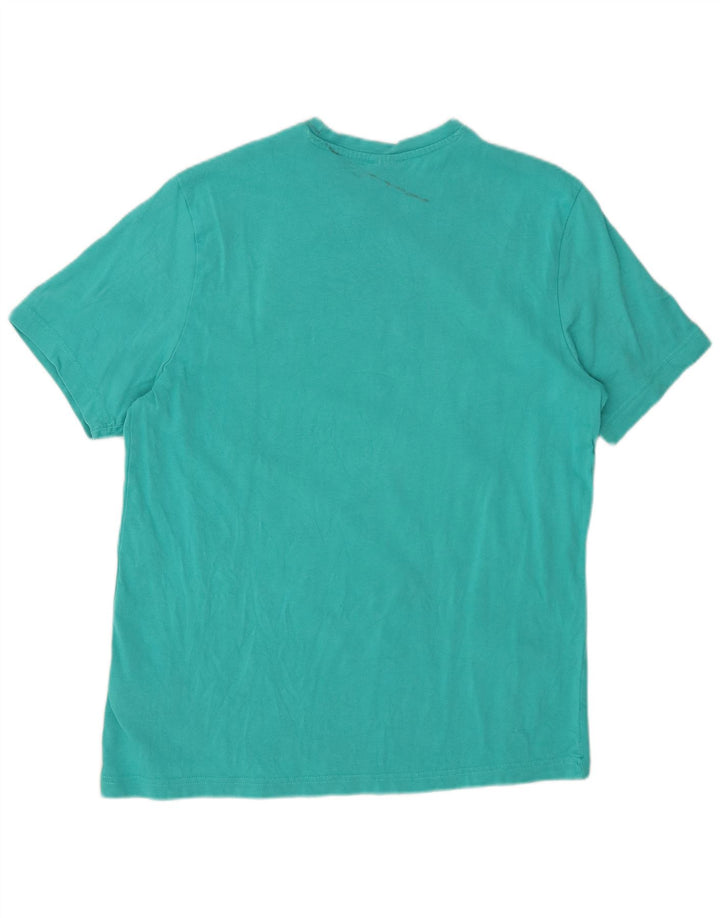 REEBOK Mens Classic Graphic T-Shirt Top Medium Turquoise Cotton