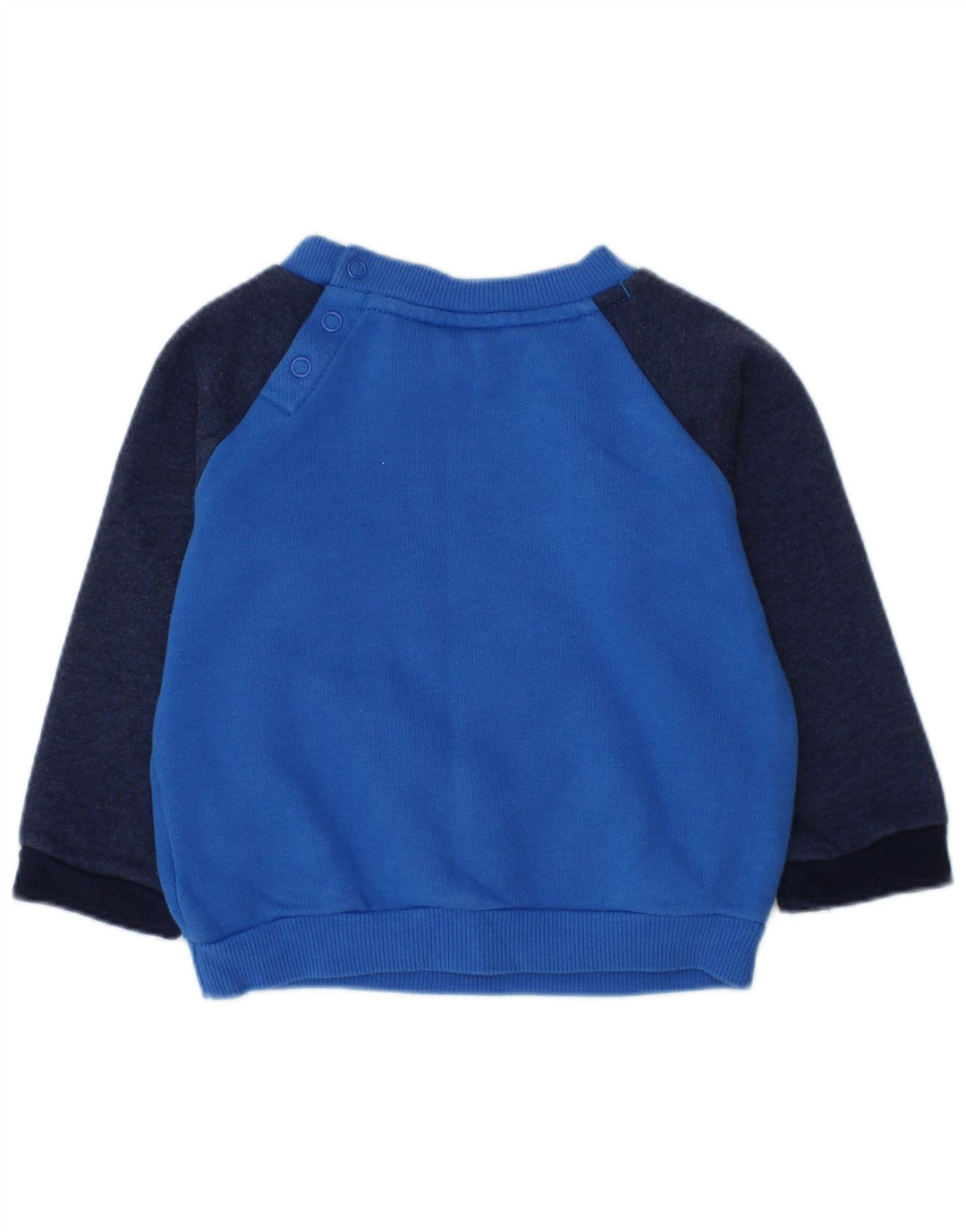 ADIDAS Baby Boys Graphic Sweatshirt Jumper 6-9 Months Blue Colourblock