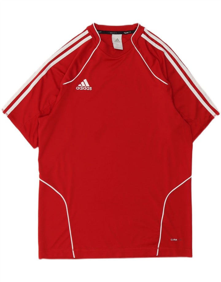 ADIDAS Mens Climalite T-Shirt Top Medium Red Polyester