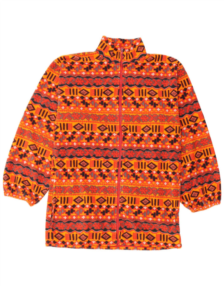 Vintage Mens Fleece Jacket UK 38 Medium Multicoloured Fair Isle