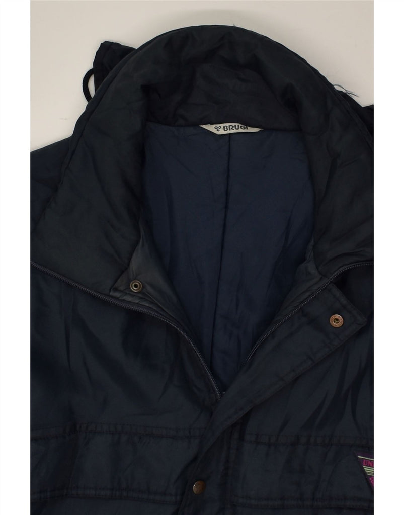 BRUGI Mens Windbreaker Jacket XL Navy Blue | Vintage Brugi | Thrift | Second-Hand Brugi | Used Clothing | Messina Hembry 
